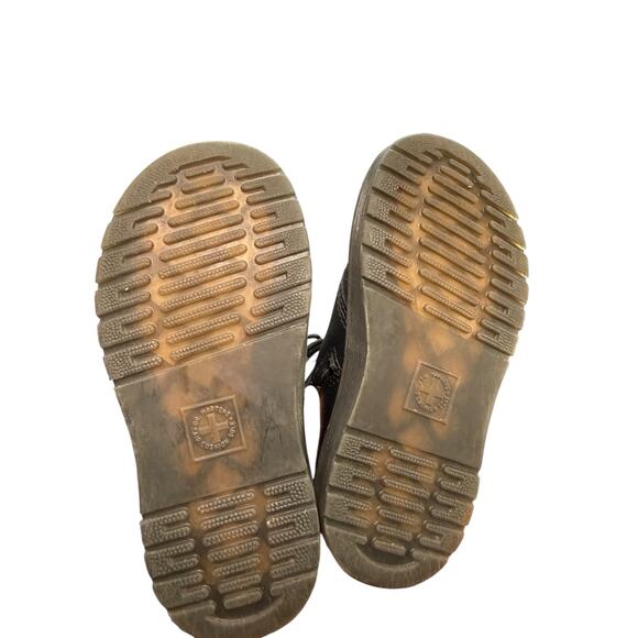 Dr. Martens 1460 Black Kids Girls Zip Up Leather Lace Up Comat Boots Size 10‎ - Picture 5 of 7